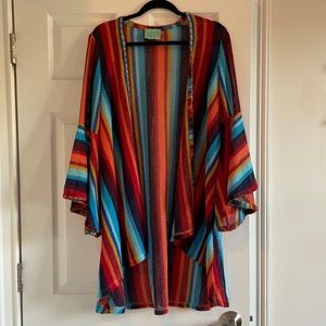 Judith March Serape Striped Kimono